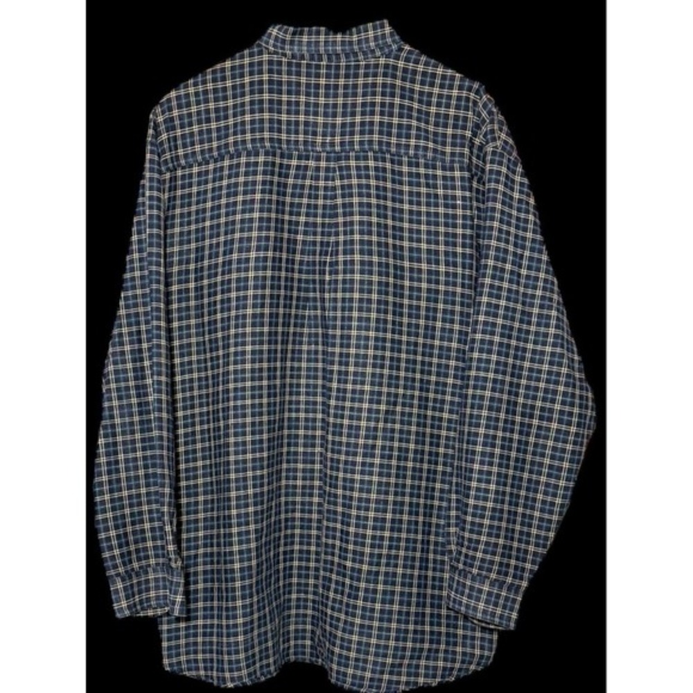 Faded Glory Authentic Button-Up Shirt Men's Long Sleeve Blue Plaid Size XL - Picture 6 of 10